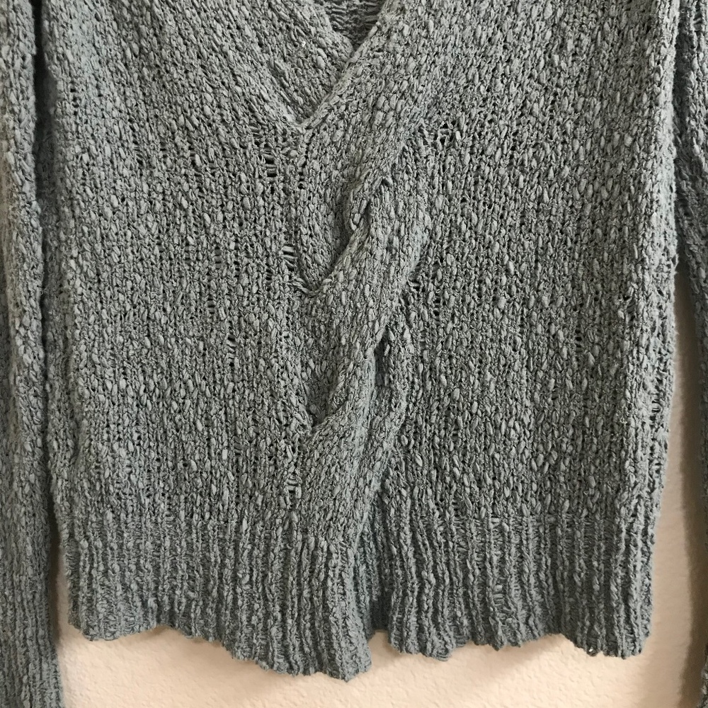 Ruby Moon Knit Deep Open Back Textured Sweater In… - image 9